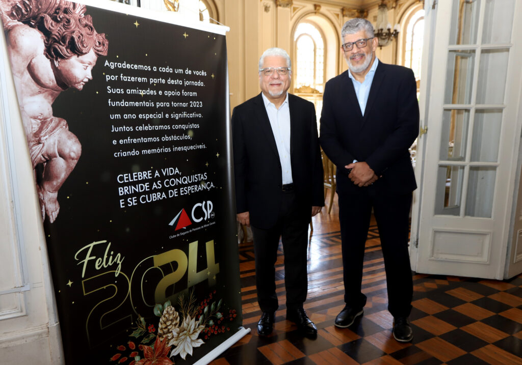 João Paulo Mello (presidente do CSP-MG) e Maurício Tadeu Barros Morais (diretor do Clube)

