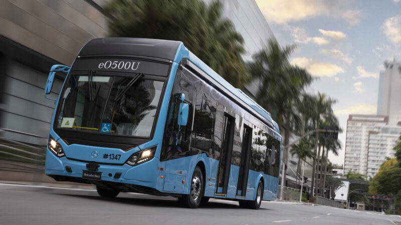 Ônibus elétrico Mercedes-Benz é destaque no Fórum Transporte Sustentável/ Foto: Divulgação