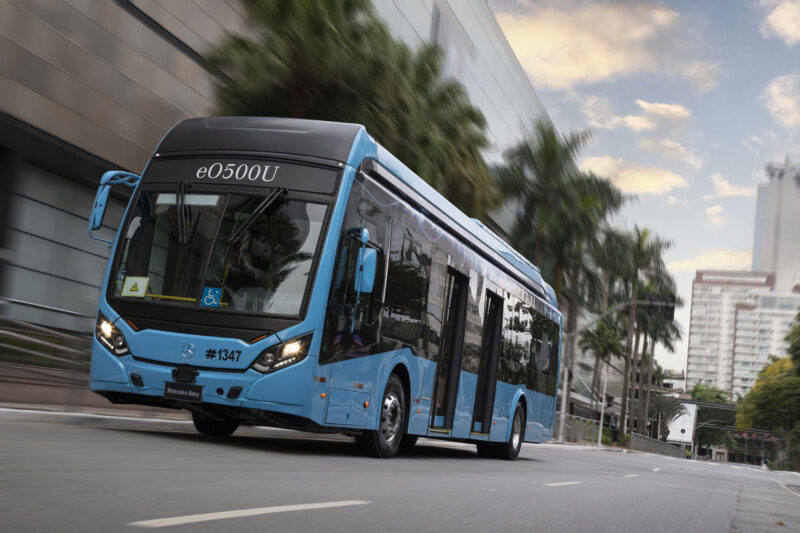 Ônibus elétrico Mercedes-Benz é destaque no Fórum Transporte Sustentável/ Foto: Divulgação