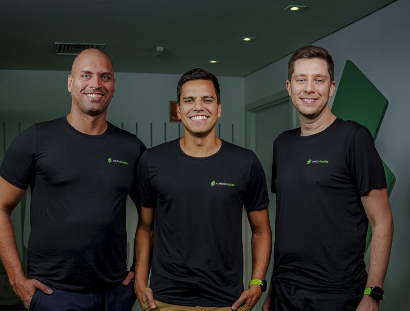 Fernando Santos, Rodrigo Tognini e Ricardo Gottschalk, fundadores da Conta Simples / Foto: Divulgação