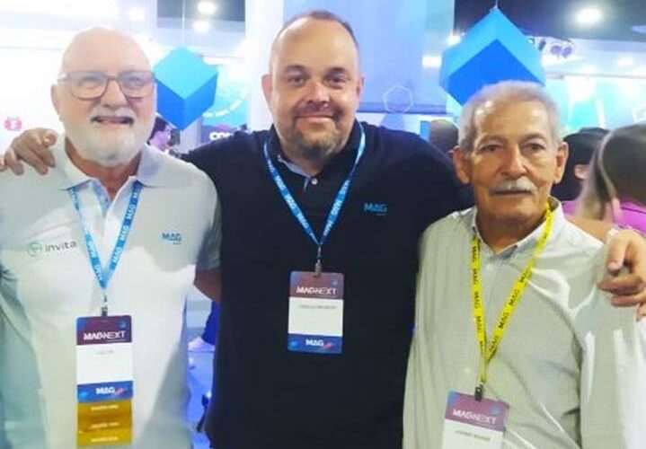 Da esquerda para a direita: Luiz Alfredo Dib Gomes, Superintendente de Negócios da MAG; Vinicius Brandão, Gerente Comercial da MAG e Vice-Presidente do CVG-RJ e Ademir Marins, Secretário do Conselho Consultivo do CVG-RJ / Foto: Divulgação