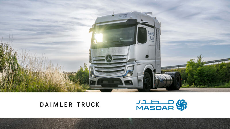 Daimler Truck e a Masdar exploram opções de abastecimento de hidrogênio líquido para descarbonizar os transportes rodoviários de carga da Europa/ Foto: Divulgação