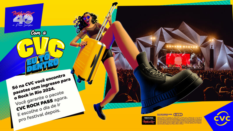 CVC é a operadora de viagens oficial do Rock in Rio 2024 / Divulgação