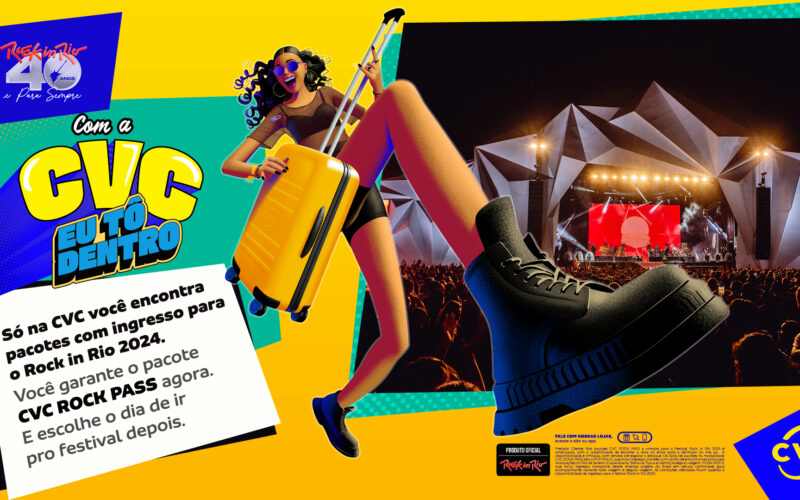 CVC é a operadora de viagens oficial do Rock in Rio 2024 / Divulgação