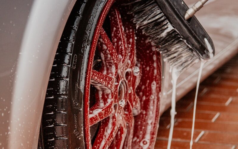 wheel being washed