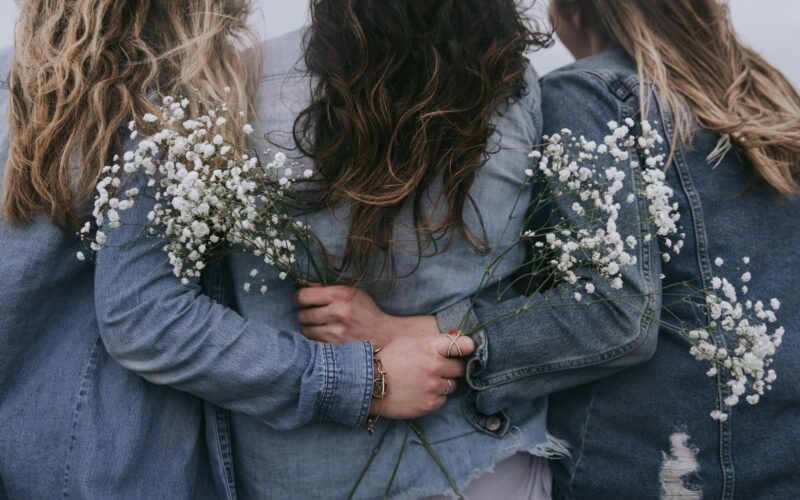 group of women facing backward