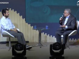 O jornalista William Anthony e Márcio Coriolano, ex-presidente da Confederação Nacional das Seguradoras (CNseg) / Reprodução