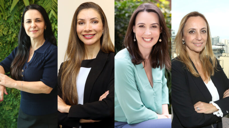 Andreia Paterniani, Cristiane Martins da Silva, Isabel Candido Willig e Roberta Caravieri, executivas da Sompo / Foto: Divulgação