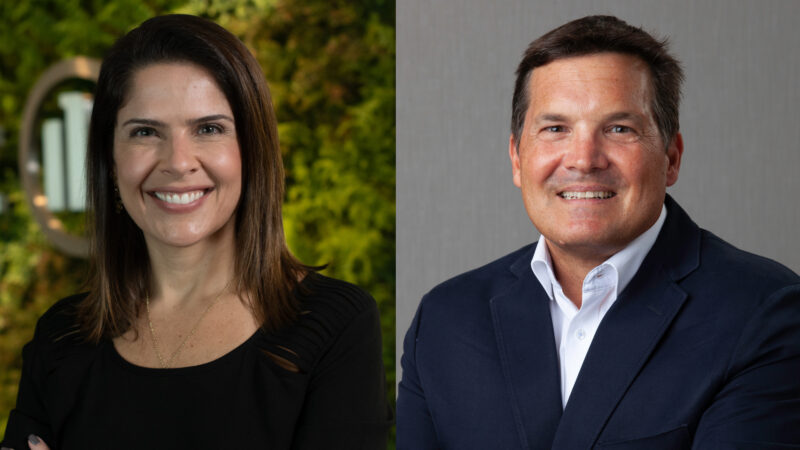 Karine Barros, diretora executiva Comercial da Allianz Seguros; Eric Dannemann Lundgren, diretor executivo de Vida / Foto: Divulgação
