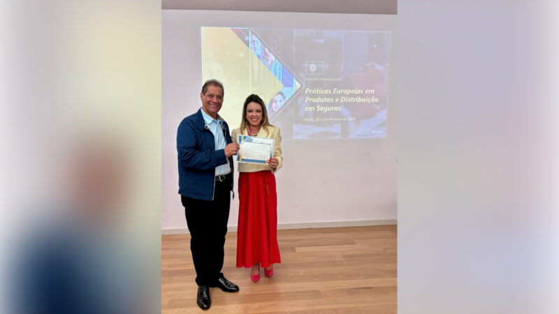 Armando Vergilio, Presidente da Fenacor; Rosane Mota, CEO da RM7 Seguros / Foto: Divulgação