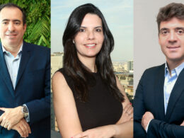 Adailton Dias, Diretor Executivo de Produtos e Resseguro; Silvia Gadelha, superintendente de Financial Lines & Casualty; Felipe Prado Ribeiro, diretor responsável pelas áreas de RD Equipamentos, Financial Lines & Responsabilidade Civil e Agrícola da Sompo Seguros / Foto: Divulgação