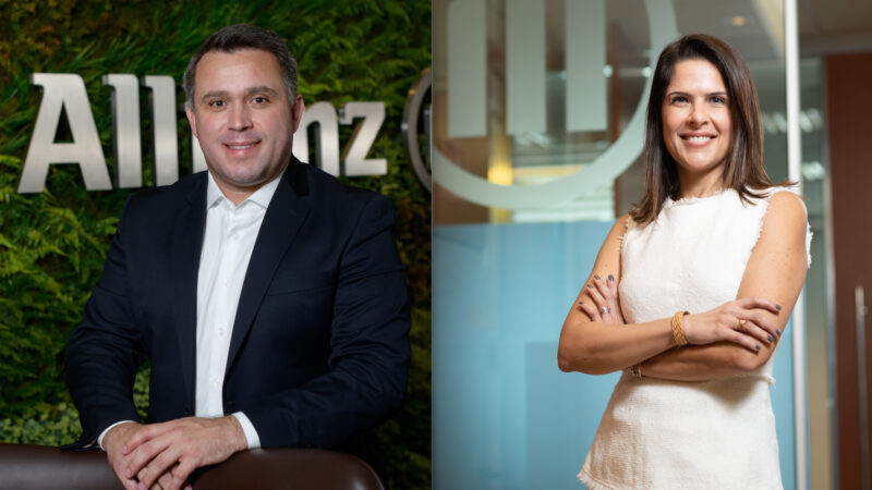 Flavio Rewa, diretor comercial Regional São Paulo Capital; Karine Barros, diretora executiva Comercial da Allianz / Foto: Divulgação
