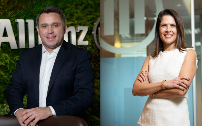 Flavio Rewa, diretor comercial Regional São Paulo Capital; Karine Barros, diretora executiva Comercial da Allianz / Foto: Divulgação