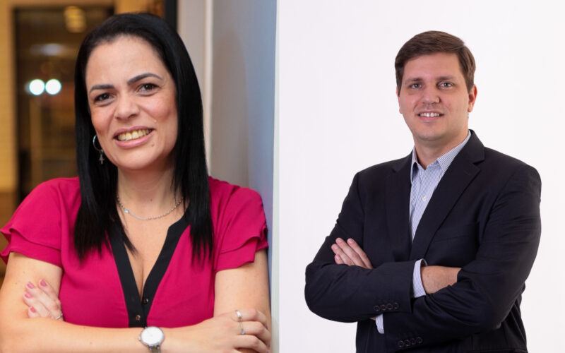 Mariana Vale, Gerente de Seguro Garantia; Fernando Gonçalves, Head de Linhas Financeiras, Garantia e P&C da Akad Seguros / Foto: Divulgação
