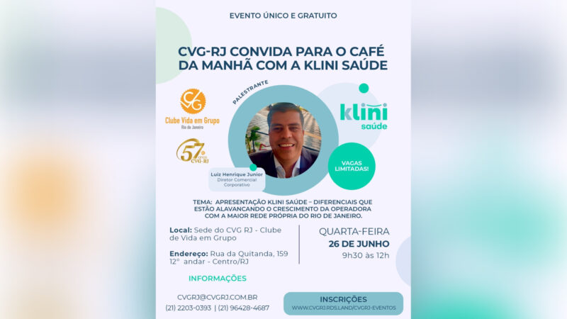 CVG-RJ recebe a Klini Saúde para um café da manhã / Divulgação