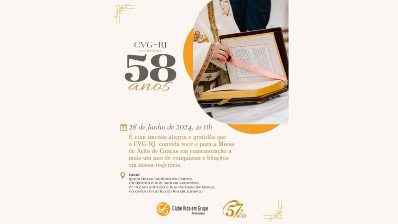 CVG-RJ celebra aniversário com missa em ação de graças