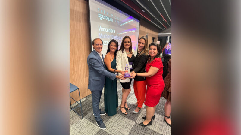 Stefano Convertino, Elica Hirata, Tatiana Franzoe, Vanessa Ramos e Debora Pinto, executivos da Generali / Foto: Divulgação