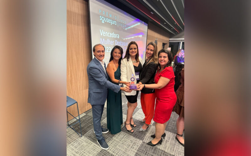 Stefano Convertino, Elica Hirata, Tatiana Franzoe, Vanessa Ramos e Debora Pinto, executivos da Generali / Foto: Divulgação