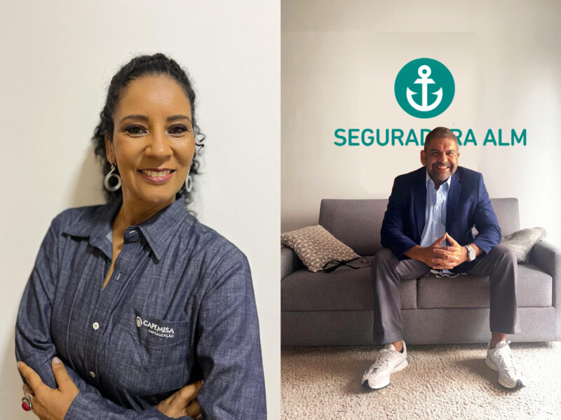 Vanusa Menezes, Gerente Comercial da CAPEMISA Capitalização; Alexandre Dominguez, CEO da Seguradora ALM / Foto: Divulgação