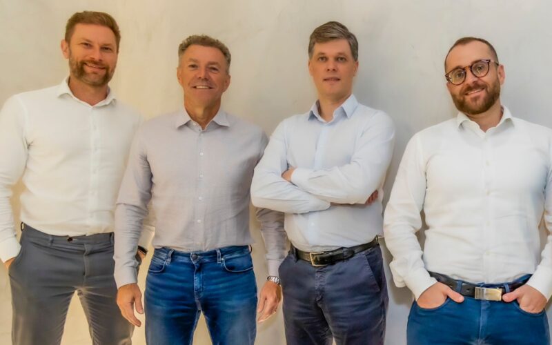 Marcel Malczewski, CEO da Quartzo Capital, e os diretores Daniel Alberini, Pedro Ferroni e Gustavo Budziak / Foto: Divulgação