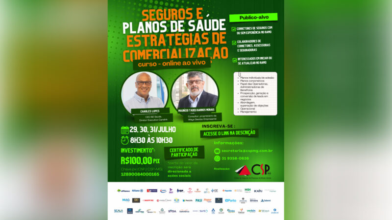 Curso do CSP-MG ensina técnicas para vender seguros e planos de saúde / Divulgação