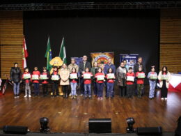 SindsegSC marca presença em mais uma formatura do Programa Bombeiro Mirim em Chapecó / Foto: Corpo de Bombeiros SC / Divulgação