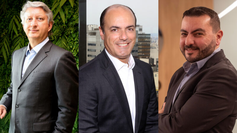 Rodrigo Caramez, Diretor Executivo de Planejamento Estratégico, Inovação e Projetos da Sompo; Daniel de Rosa, Diretor Executivo de Tecnologia da Informação e Operações da Sompo; Igor Zavorize, Superintendente de Estratégia e Governança de Dados da Sompo / Foto: Divulgação