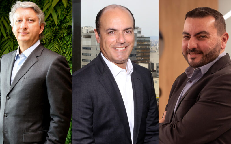 Rodrigo Caramez, Diretor Executivo de Planejamento Estratégico, Inovação e Projetos da Sompo; Daniel de Rosa, Diretor Executivo de Tecnologia da Informação e Operações da Sompo; Igor Zavorize, Superintendente de Estratégia e Governança de Dados da Sompo / Foto: Divulgação