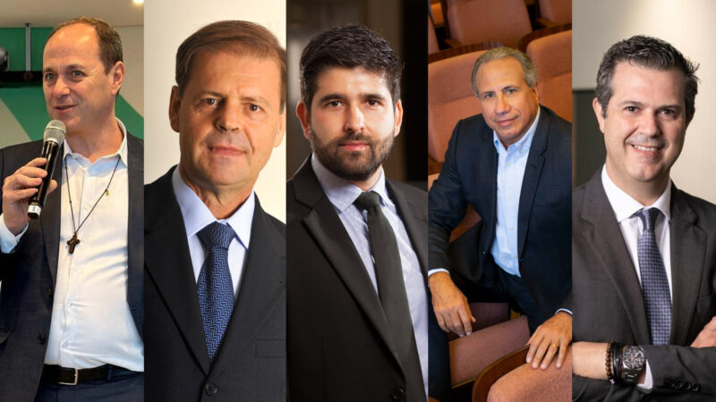Silvio Toni Junior, presidente do SindiPlanos; José Cechin, superintendente-executivo do IESS; Marcos Novais, diretor-executivo da Abramge; Roberto Cury, presidente do Sinog; Vinicius Zwarg, advogado especialista em Direito Civil, Imobiliário, das Relações de Consumo, da Saúde, e Autorregulações e Regulações / Foto: Divulgação
