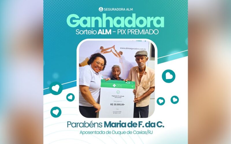 Seguradora ALM contempla novo beneficiário com o PIX Premiado / Divulgação