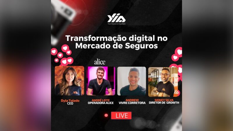 Yia Broker realiza live sobre “Transformação digital no mercado de seguros” / Divulgação