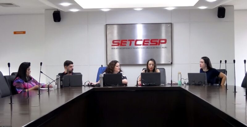 Diretoria do Setcesp durante o anúncio dos finalistas da 10ª edição do Prêmio de Sustentabilidade / Reprodução