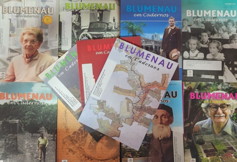 SindsegSC conta com mais de 40 exemplares da revista Blumenau em Cadernos no acervo da entidade / Foto: Divulgação