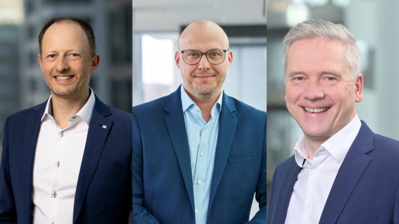 Philipp Glanz, Diretor-Geral da HDI Risk Consulting; Dr. Dirk Höring, membro do Conselho Executivo da HDI Global; Dr. Jörg Ohlsen, Diretor-Geral / Foto: Divulgação