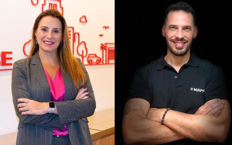 Carolina de Molla Lorenzatto, diretora comercial de Vida e Previdência da MAPFRE; Raphael Bauer, diretor comercial do canal corretor da MAPFRE e embaixador do movimento / Foto: Divulgação