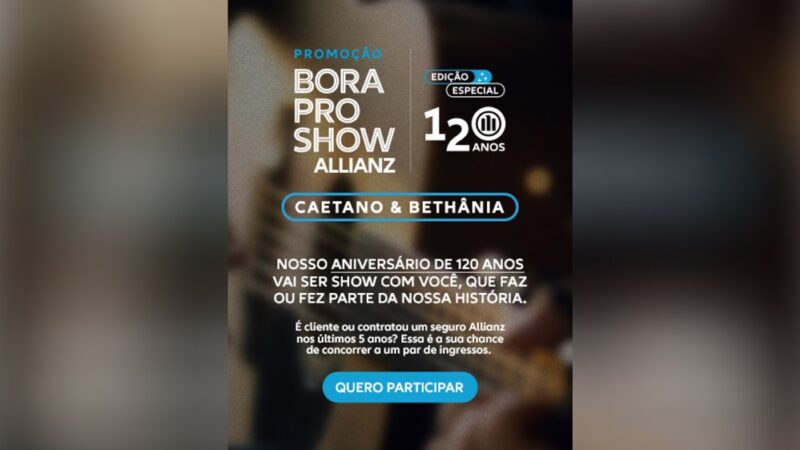 Para celebrar 120 anos no Brasil, Allianz sorteia ingressos para show com ícones da música nacional / Divulgação