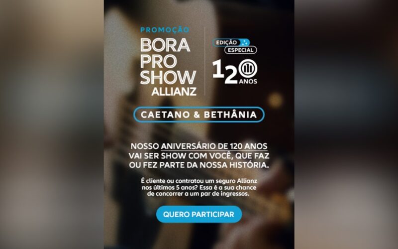 Para celebrar 120 anos no Brasil, Allianz sorteia ingressos para show com ícones da música nacional / Divulgação