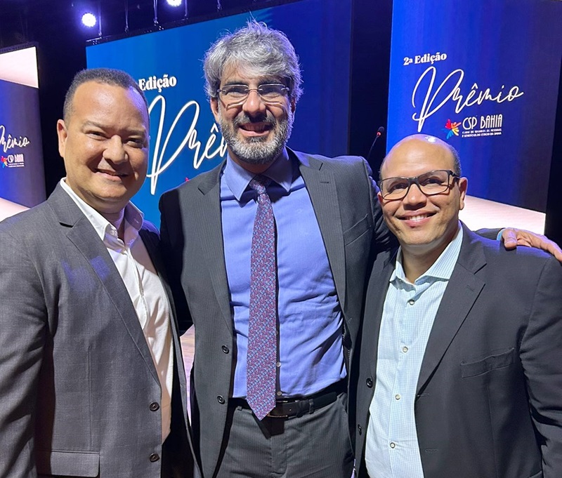 Eduardo Souza (diretor Comercial da E4 Soluções), Paulo Rebello (diretor-presidente da ANS) e Ulisses Brito (diretor de Operações da E4) / Foto: Divulgação
