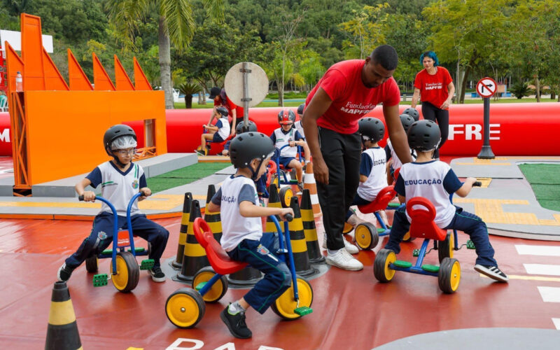 Fundación MAPFRE leva programa “Na Pista Certa” a Suzano para promover atividades de Segurança Viária / Foto: Divulgação Fundación MAPFRE