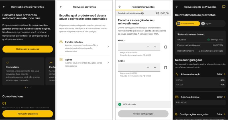 XP lança reinvestimento automático personalizado em Fundos listados e Ações / Divulgação