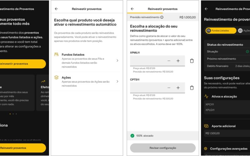XP lança reinvestimento automático personalizado em Fundos listados e Ações / Divulgação
