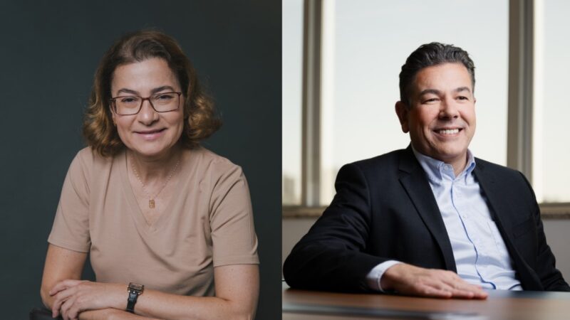 Fátima Lima, diretora de sustentabilidade da MAPFRE; Hugo Assis, diretor-geral de inovação e estratégia da MAPFRE / Foto: Divulgação