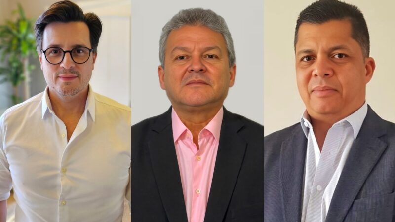 Alexandre Pires, sócio-fundador e CEO da ACG Home Care; e os franquados Carlos Vieira e Joelson Medeiros / Foto: Divulgação
