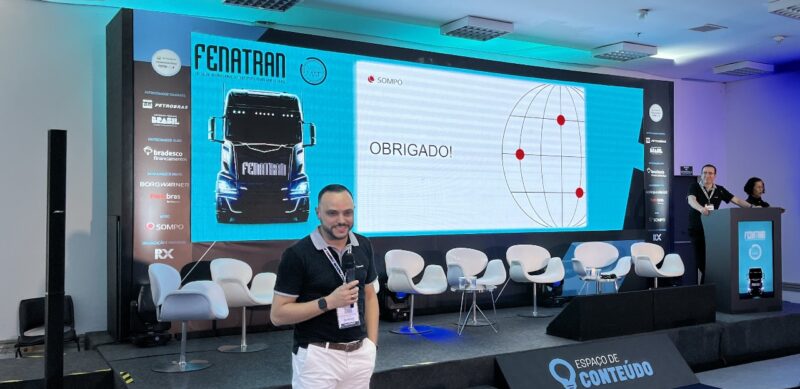 Sompo apresenta casos práticos de gerenciamento de riscos na cadeia de transporte e logística durante a Fenatran / Foto: Divulgação