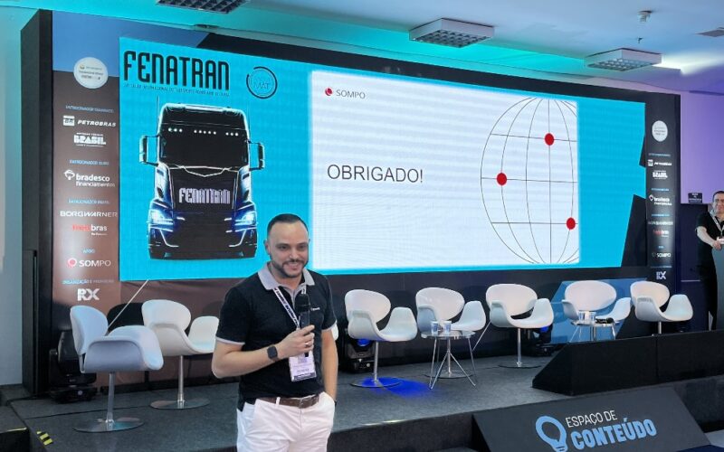 Sompo apresenta casos práticos de gerenciamento de riscos na cadeia de transporte e logística durante a Fenatran / Foto: Divulgação