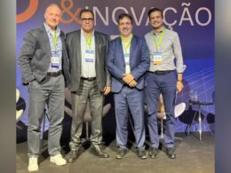 Renato Terzi, CEO da Liderança Capitalização; Marcio Coutinho, diretor da Capemisa Capitalização; Denis Morais, presidente da FenaCap e Canabarro Pereira, especialista em TI / Foto: Divulgação