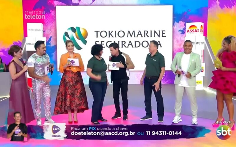 Tokio Marine participa de mais uma edição do Teleton / Reprodução / SBT
