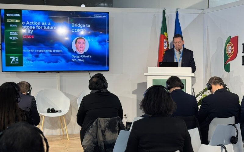 O presidente da CNseg, Dyogo Oliveira, na cerimônia de adesão ao Fórum / Foto: Divulgação