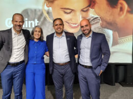 Cícero Barreto, Diretor Comercial e de Marketing; Amanda Almeida, Supervisora de Promoção de Saúde; Leandro Rodrigues, Gerente do Canal PME; Marcell Guimarães, Gerente do Canal Corporate da Omint / Foto: Divulgação