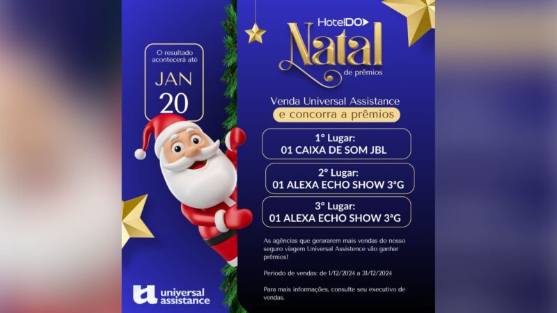 HotelDO lança a campanha "Natal de Prêmios" em parceria com Universal Assistance / Foto: Divulgação
